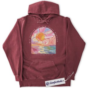 His Mercies Are New Every Morning Hoodie, Lamentations 3:22-33 Bible Verse Hoodie, Sunrise Faith Graphic Pullover, Inspirational Scripture Gift, Christian Comfort Colors Hoodie