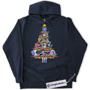 Science Christmas Tree Hoodie, Funny STEM Teacher Holiday Hoodie, Chemistry Biology Physics Graphic Pullover, Gift for Science Lovers, Christmas Comfort Colors Hoodie