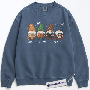 The Empyrean Series Sweatshirt, Fourth Wing Iron Flame Onyx Storm Sweatshirt, Cute Gnome Book Lover Graphic Crewneck , Fantasy Reading Gift for Readers, Christmas Comfort Colors Sweatshirt