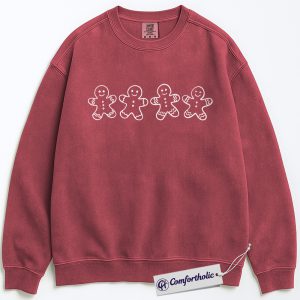 Gingerbread Man Christmas Sweatshirt, Cute Holiday Cookie Pullover, Simple Festive Baking Graphic Sweatshirt, Funny Xmas Gift for Cookie Lovers, Christmas Comfort Colors Sweatshirt