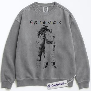 Alternative view of Son Goku Sweatshirt, Vegeta Sweatshirt, Dragon Ball Z Sweatshirt, Anime Graphic Sweatshirt, Comfort Colors Sweatshirt