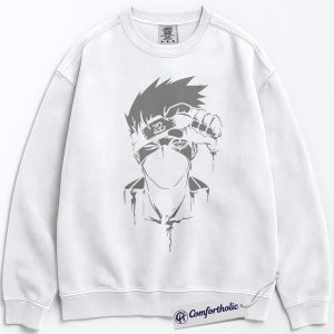 Alternative view of Kakashi Hatake Sweatshirt, Naruto Sweatshirt, Anime Graphic Sweatshirt, Comfort Colors Sweatshirt
