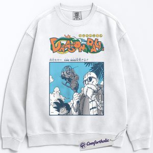 Alternative view of Son Goku & Master Roshi Sweatshirt, Dragon Ball Sweatshirt, Anime Graphic Sweatshirt, Comfort Colors Sweatshirt