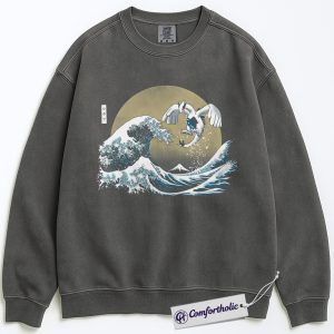 Alternative view of Lugia Sweatshirt, Pokemon Sweatshirt, Anime Graphic Sweatshirt, Comfort Colors Sweatshirt