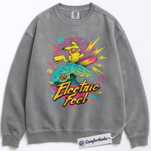 Pikachu Sweatshirt, Pokemon Sweatshirt, Anime Graphic Sweatshirt, Comfort Colors Sweatshirt
