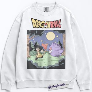Alternative view of Gengar Sweatshirt, Son Goku Sweatshirt, Dragon Ball Sweatshirt, PKM Sweatshirt, Anime Graphic Pullover, Comfort Colors Sweatshirt