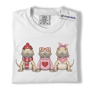 Alternative view of Bearded Dragon Valentine Shirt, Cute Reptile Graphic Tee, Bearded Dragon Lover T-Shirt, Valentine’s Day Gift for Reptile Moms & Dads, Comfort Colors Shirt