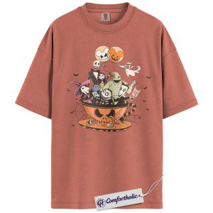 The Nightmare Before Christmas Shirt, Christmas T-Shirt, Animated Graphic Tee, Christmas Comfort Colors Shirt