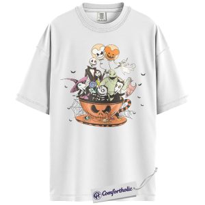 Alternative view of The Nightmare Before Christmas Shirt, Christmas T-Shirt, Animated Graphic Tee, Christmas Comfort Colors Shirt