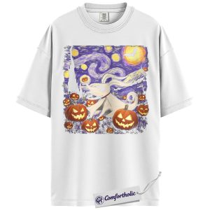 Alternative view of The Nightmare Before Christmas Shirt, Christmas T-Shirt, Animated Graphic Tee, Christmas Comfort Colors Shirt