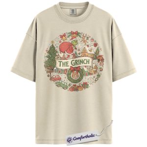 The Grinch Shirt, Christmas T-Shirt, Animated Graphic Tee, Christmas Comfort Colors Shirt