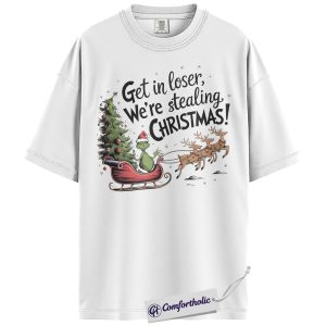 Alternative view of The Grinch Shirt, Christmas T-Shirt, Animated Graphic Tee, Christmas Comfort Colors Shirt