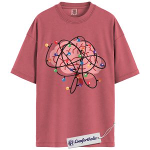 Christmas Nurse Shirt, Funny Brain Anatomy Holiday T-Shirt, Cute Medical Worker Graphic Tee, Festive Gift for Healthcare Professionals, Christmas Comfort Colors Shirt