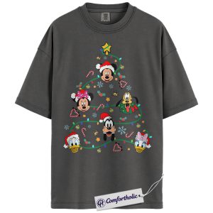 Mickey Mouse Shirt, Donald Duck Shirt, Christmas T-Shirt, Animated Graphic Tee, Christmas Comfort Colors Shirt