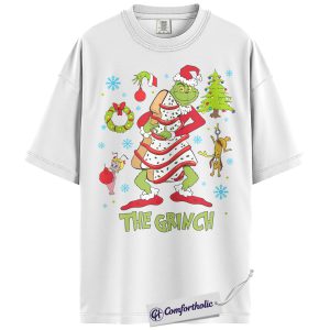 Alternative view of The Grinch Shirt, Christmas T-Shirt, Animated Graphic Tee, Christmas Comfort Colors Shirt