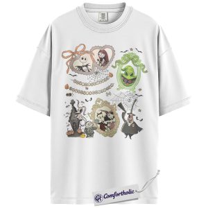 Alternative view of The Nightmare Before Christmas Shirt, Christmas & Halloween T-Shirt, Animated Graphic Tee, Comfort Colors Shirt