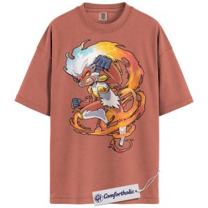 Alternative view of Infernape Shirt, Pokemon Shirt, PKM T-Shirt, Anime Graphic Tee, Comfort Colors Shirt