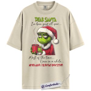 The Grinch Shirt, Christmas T-Shirt, Animated Graphic Tee, Christmas Comfort Colors Shirt