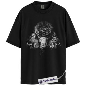 Poodle Dog Shirt, Vintage Pet Owner T-Shirt, Realistic Dog Graphic Tee, Gift for Dog Lovers, Comfort Colors Shirt