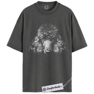Alternative view of Poodle Dog Shirt, Vintage Pet Owner T-Shirt, Realistic Dog Graphic Tee, Gift for Dog Lovers, Comfort Colors Shirt