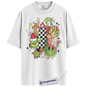 Alternative view of The Grinch Shirt, Christmas T-Shirt, Animated Graphic Tee, Christmas Comfort Colors Shirt