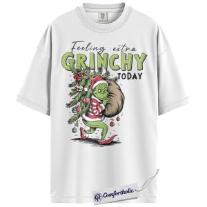 Alternative view of The Grinch Shirt, Christmas T-Shirt, Animated Graphic Tee, Christmas Comfort Colors Shirt