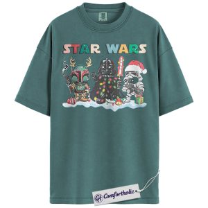 Star Wars Shirt, Christmas T-Shirt, Movie Graphic Tee, Christmas Comfort Colors Shirt