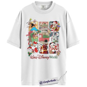 Alternative view of Mickey Mouse Shirt, Donald Duck Shirt, Christmas Shirt, Animated Graphic Tee, Comfort Colors Shirt