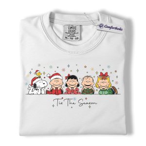 Alternative view of Peanuts Shirt, Christmas Shirt, Animated Graphic Tee, Comfort Colors Shirt