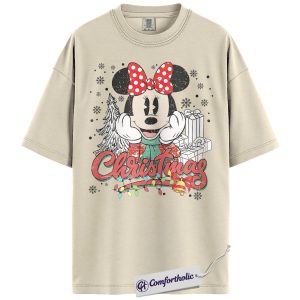 Minnie Mouse Shirt, Mickey Mouse Shirt, Christmas Shirt, Animated Graphic Tee, Comfort Colors Shirt