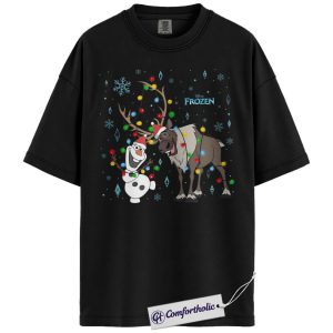 Olaf Shirt, Sven Shirt, Frozen Shirt, Animated Graphic Tee, Comfort Colors Shirt