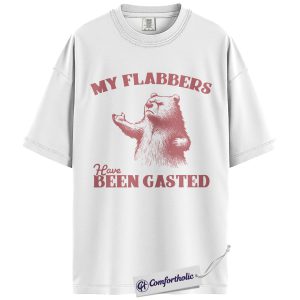 Alternative view of My Flabbers Have Been Gasted Shirt, Funny Bear Quote T-Shirt, Vintage Animal Illustration Graphic Tee, Humorous Gift for Women, Comfort Colors Shirt