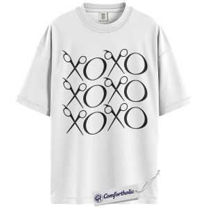 Alternative view of XOXO Scissors Shirt, Hairstylist T-Shirt, Salon Aesthetic Graphic Tee, Cute Gift for Hairdressers, Comfort Colors Shirt