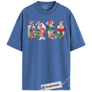 Alternative view of Minnie Mouse Shirt, Mickey Mouse Shirt, Christmas Shirt, Animated Graphic Tee, Comfort Colors Shirt