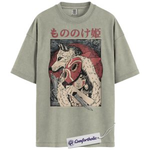 Princess Mononoke Shirt, Studio Ghibli Shirt, Anime Graphic Tee, Christmas Comfort Colors Shirt