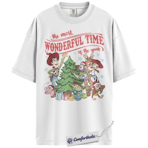 Alternative view of Toy Story Shirt, Christmas T-Shirt, Animated Graphic Tee, Christmas Comfort Colors Shirt