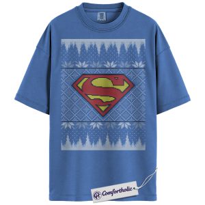 Superman Shirt, Christmas Shirt, DC Comics Graphic Tee, Christmas Comfort Colors Shirt