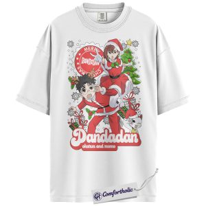 Alternative view of Ken Takakura Shirt, Aira Shiratori Shirt, Dandadan Shirt, Christmas Shirt, Anime Graphic Tee, Christmas Comfort Colors Shirt