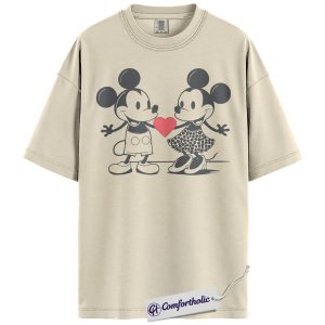 Minnie and Mickey Mouse Shirt, Valentine's Day Shirt, Animated Graphic Tee, Comfort Colors Shirt