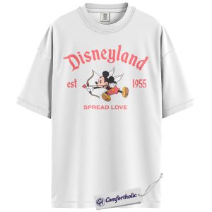 Alternative view of Mickey Mouse Shirt, Valentine's Day Shirt, Animated Graphic Tee, Comfort Colors Shirt