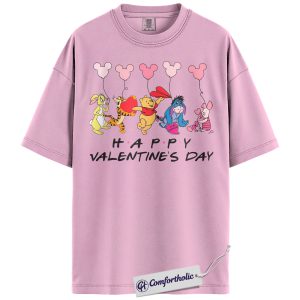 Winnie-the-Pooh Shirt, Valentine's Day Shirt, Animated Graphic Tee, Comfort Colors Shirt