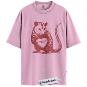 Absolutely Not Possum Shirt, Funny Opossum Graphic T-Shirt, Sarcastic Anti Valentine’s Day Animal Lover Tee, Gift for Possum Lovers, Comfort Colors Shirt