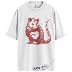 Alternative view of Absolutely Not Possum Shirt, Funny Opossum Graphic T-Shirt, Sarcastic Anti Valentine’s Day Animal Lover Tee, Gift for Possum Lovers, Comfort Colors Shirt