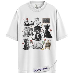 Alternative view of Teacher Cat Lover Shirt, Cute Classroom Graphic Tee, Back to School Cat Mom T-Shirt, Gift for Teachers and Cat Lovers, Comfort Colors Shirt