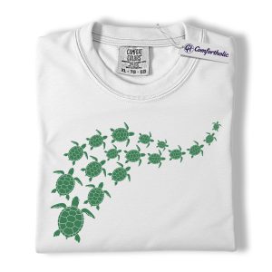 Alternative view of Sea Turtle Shirt, Coastal Ocean Lover Graphic Tee, Cute Beach Turtle T-Shirt for Women, Summer Wildlife Conservation Gift, Comfort Colors Shirt