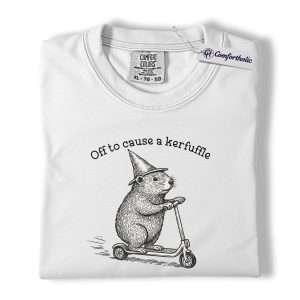 Alternative view of Funny Groundhog Shirt, Chaotic Kerfuffle Humor Graphic Tee, Cute Woodland Animal T-Shirt for Nature Lovers, Whimsical Groundhog Day Gift, Comfort Colors Shirt