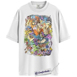Alternative view of Pokemon Shirt, PKM T-Shirt, Anime Graphic Tee, Anime Comfort Colors Shirt
