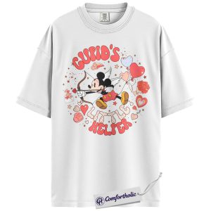 Alternative view of Mickey Mouse Shirt, Disney Shirt, Valentine's Day Shirt, Cartoon Graphic Tee, Comfort Colors Shirt