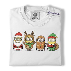 Alternative view of Minions Shirt, Christmas Shirt, Animated Graphic Tee, Comfort Colors Shirt
