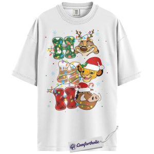 Alternative view of The Lion King Shirt, Christmas Shirt, Animated Graphic Tee, Comfort Colors Shirt